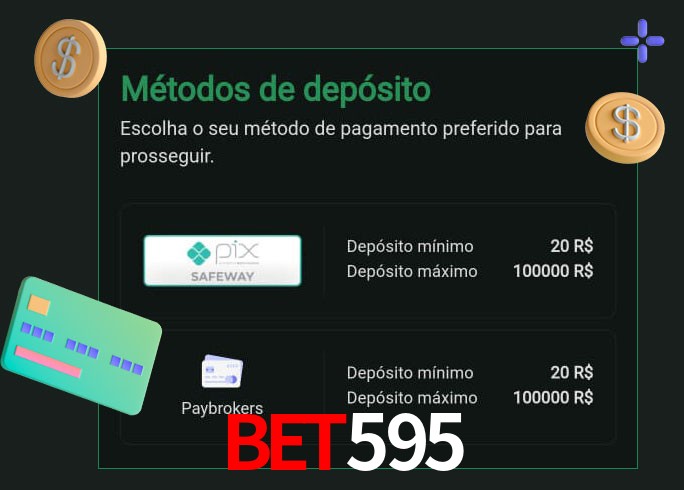 O cassino bet595 oferece uma grande variedade de métodos de pagamento